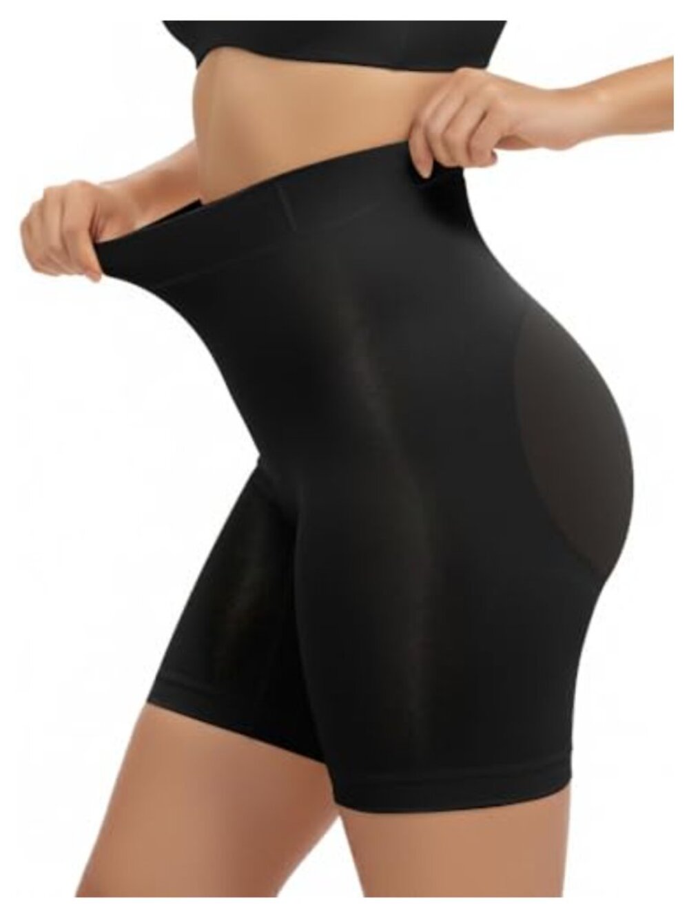High Waisted Tummy Control Shapewear Shorts Nylon Spandex Slimming